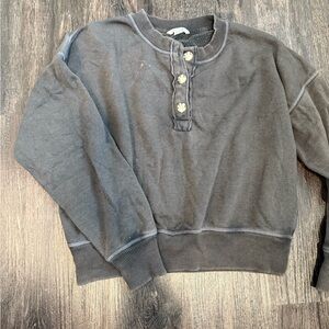 American Eagle Outfitters Charcoal Crewneck Sweater